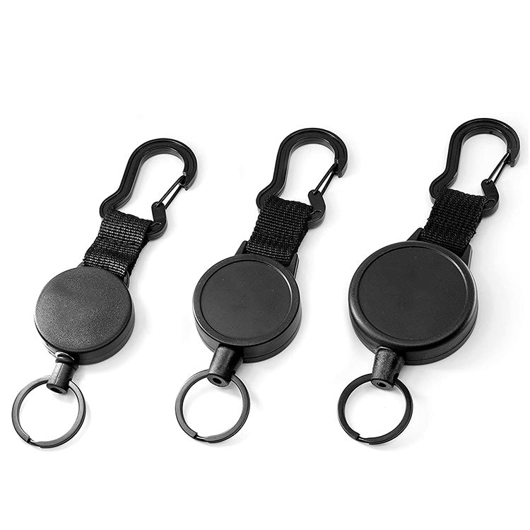 Gourd-Shaped Retractable Keyring with High Elastic Steel Wire - Durable and Stylish