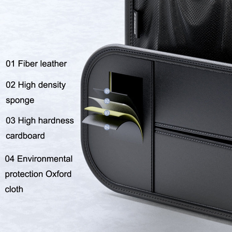 Chic Leather Car Seat Organiser with Versatile Storage Solutions