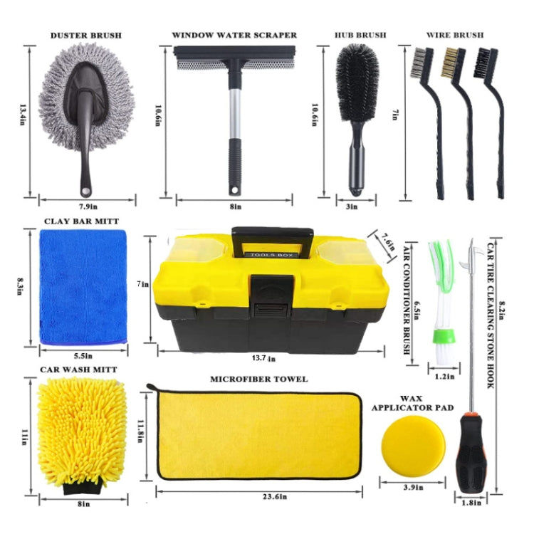 Car Wash Brush Tire Brush Glass Wiper Brush Drill Brush Cleaning Brush Set
