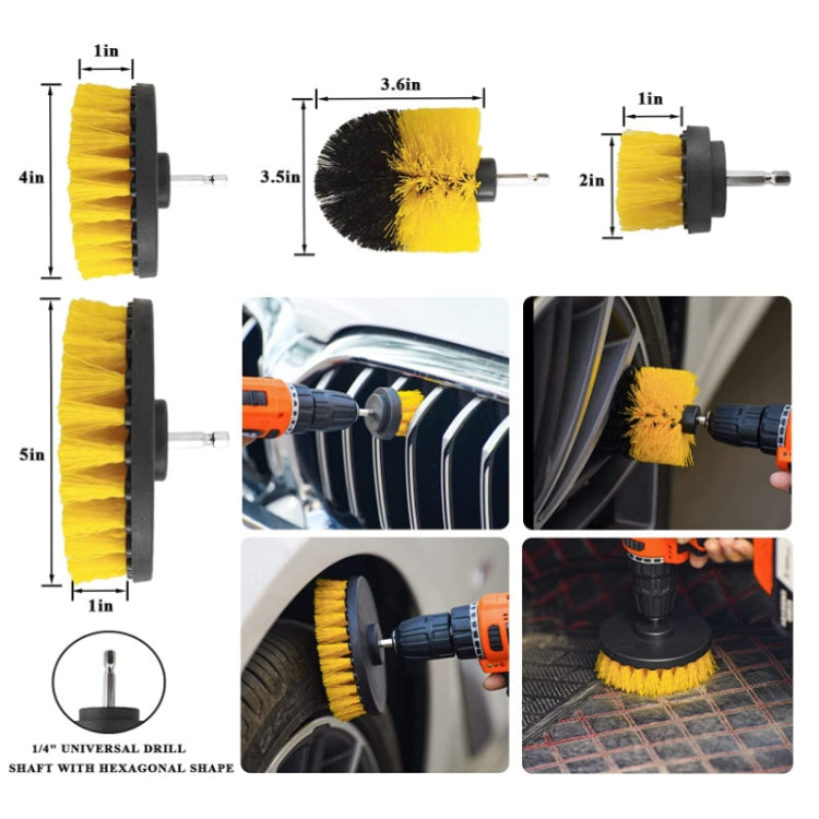 Car Wash Brush Tire Brush Glass Wiper Brush Drill Brush Cleaning Brush Set