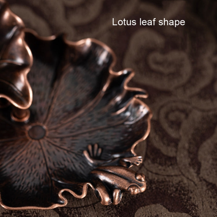 Alloy Lotus Leaf Inverted Incense Burner Antique Indoor Incense Burner