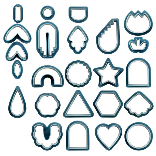 24 In 1 DIY Clay Earrings Molds DIY Handmade Clay Cutter Handmade Jewelry Molds