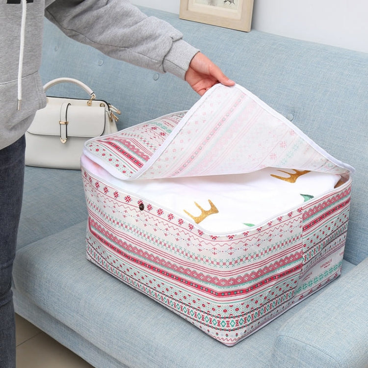 Clothes Organizer Moving Bag Canvas Zipper Quilt Storage Bag