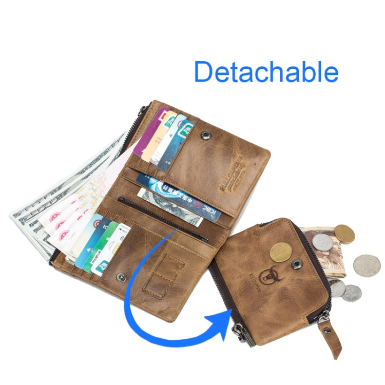 BUFF CAPTAIN 013 RFID Anti-theft Detachable Retro Leather Wallet with Multiple Dard Dlots