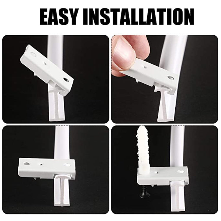 5M Flexible Curved Curtain Track with Hooks, Pulleys, and Mounting Accessories