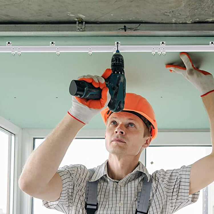 5M Flexible Curved Curtain Track with Hooks, Pulleys, and Mounting Accessories