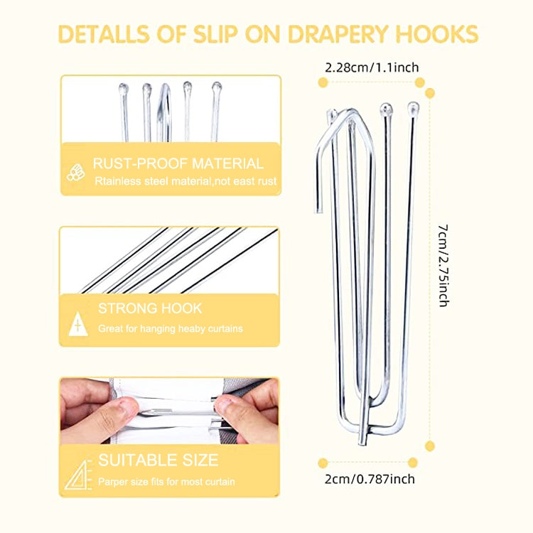 2 Sets Four Claw Hook Set Curtain Replacement Hook