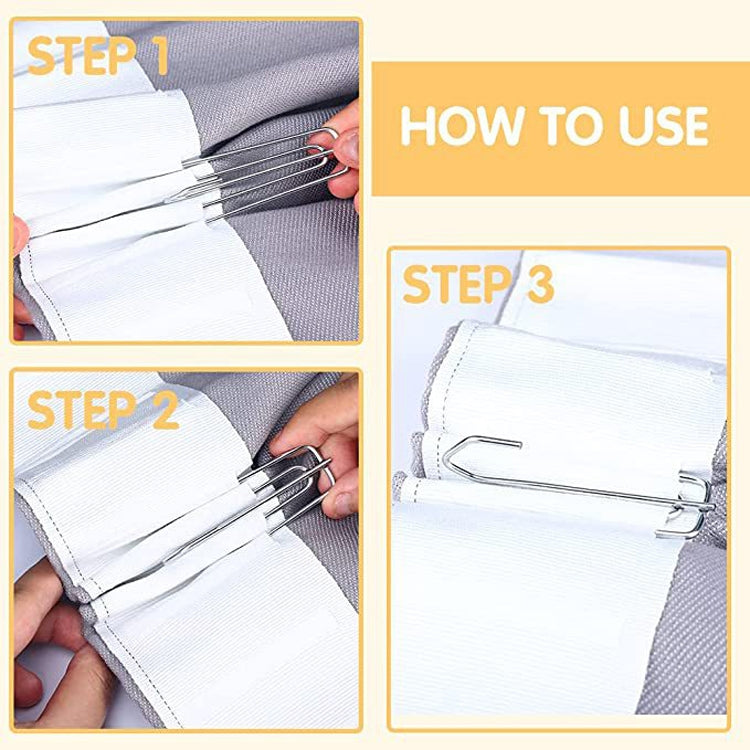 2 Sets Four Claw Hook Set Curtain Replacement Hook