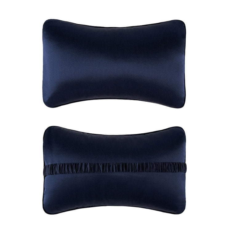 Luxurious Silk Car Neck Pillow with Memory Foam Lumbar Support