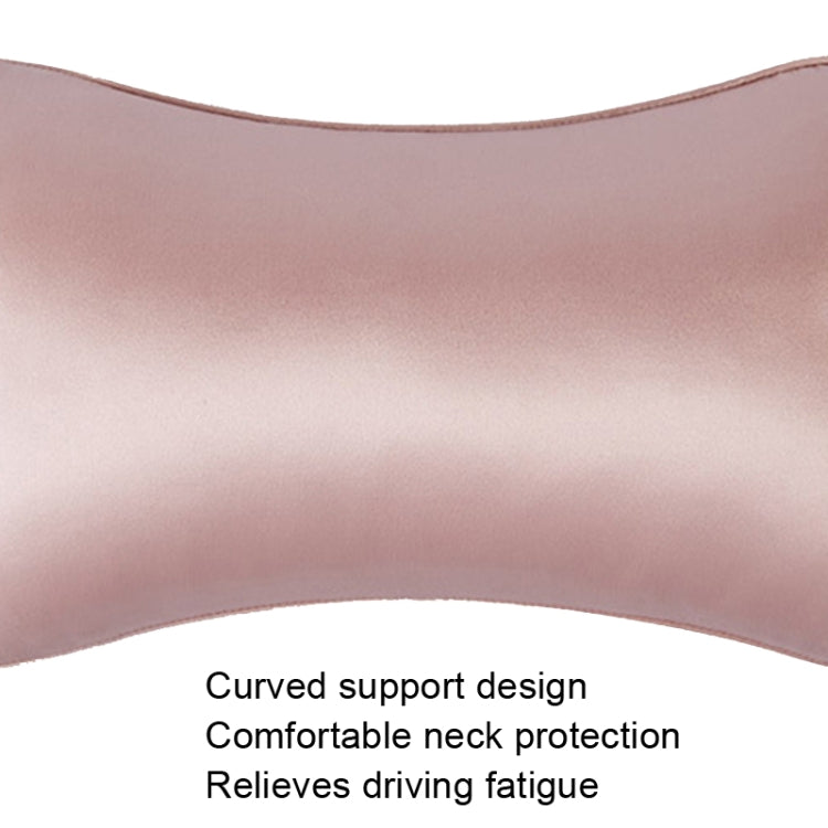 Luxurious Silk Car Neck Pillow with Memory Foam Lumbar Support