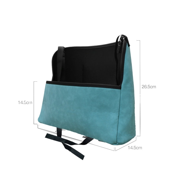 Luxurious Faux Fur Car Seat Organiser - Versatile Leather Storage Bag for Front Seats