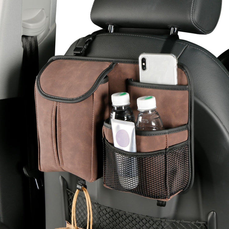 Luxurious Sheep Fur Multi-Functional Car Seat Back Tissue Holder with Hook