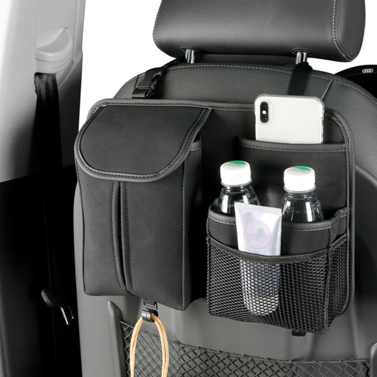 Luxurious Sheep Fur Multi-Functional Car Seat Back Tissue Holder with Hook