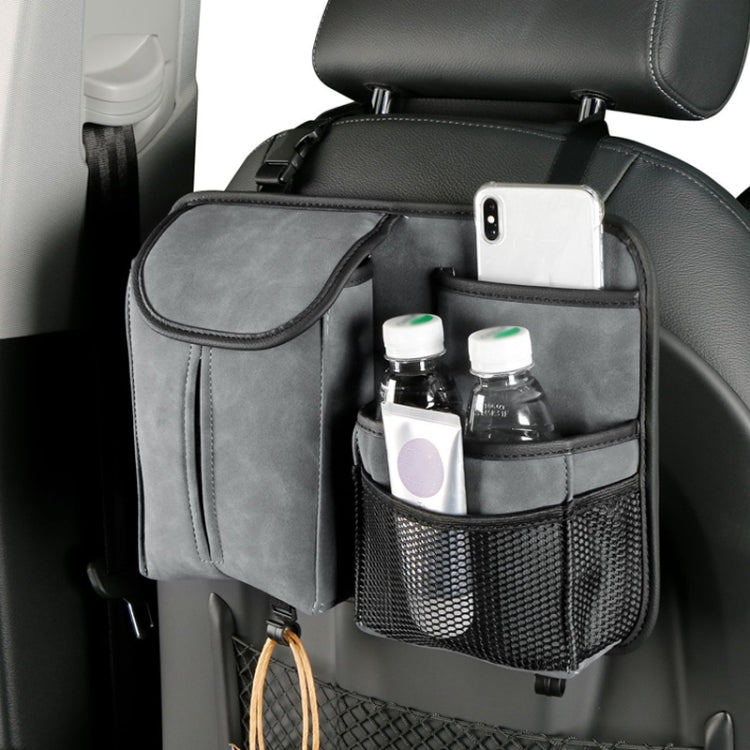 Luxurious Sheep Fur Multi-Functional Car Seat Back Tissue Holder with Hook