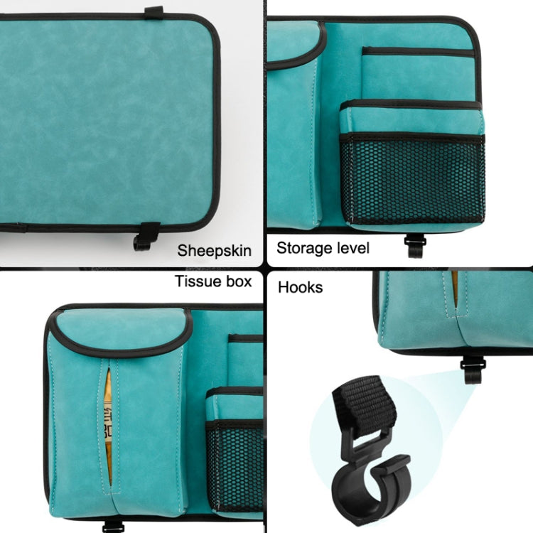 Luxurious Sheep Fur Multi-Functional Car Seat Back Tissue Holder with Hook