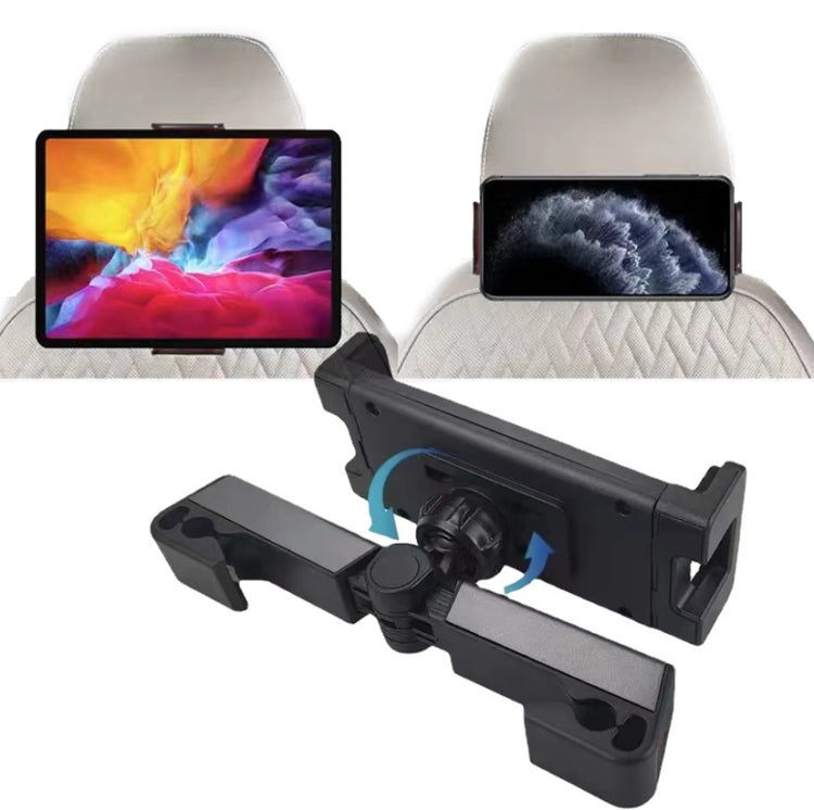 Rotatable Car Headrest Phone and Tablet Holder with Adjustable Bracket