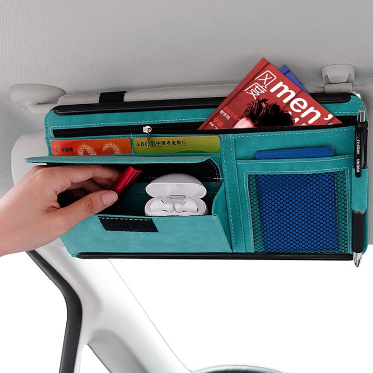 Fur-Lined Car Visor Storage Case - Stylish Glasses and Accessories Organiser