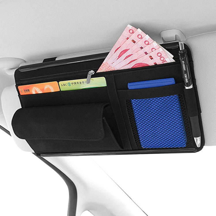 Fur-Lined Car Visor Storage Case - Stylish Glasses and Accessories Organiser