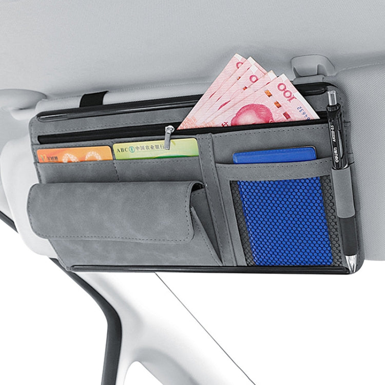 Fur-Lined Car Visor Storage Case - Stylish Glasses and Accessories Organiser