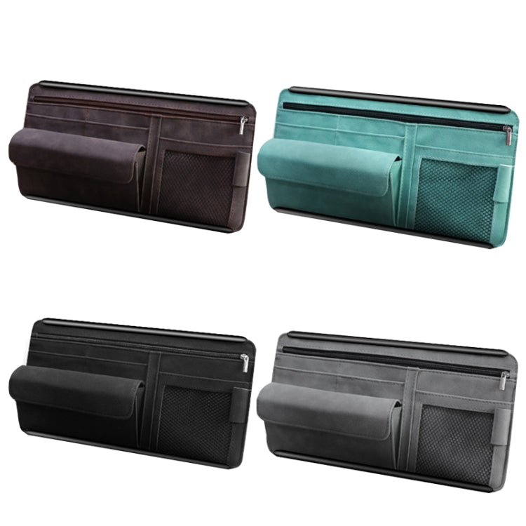 Fur-Lined Car Visor Storage Case - Stylish Glasses and Accessories Organiser