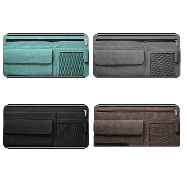 Fur-Lined Car Visor Storage Case - Stylish Glasses and Accessories Organiser