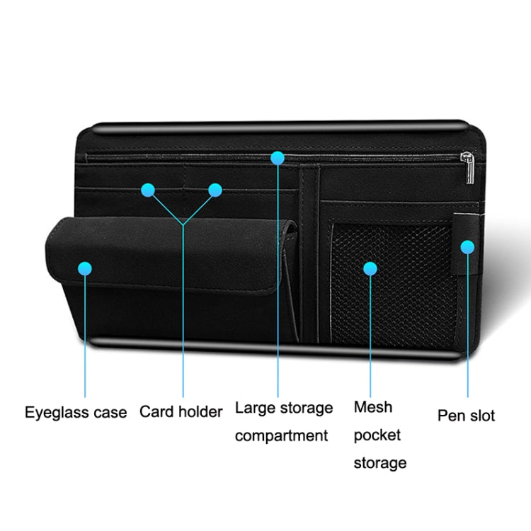 Fur-Lined Car Visor Storage Case - Stylish Glasses and Accessories Organiser