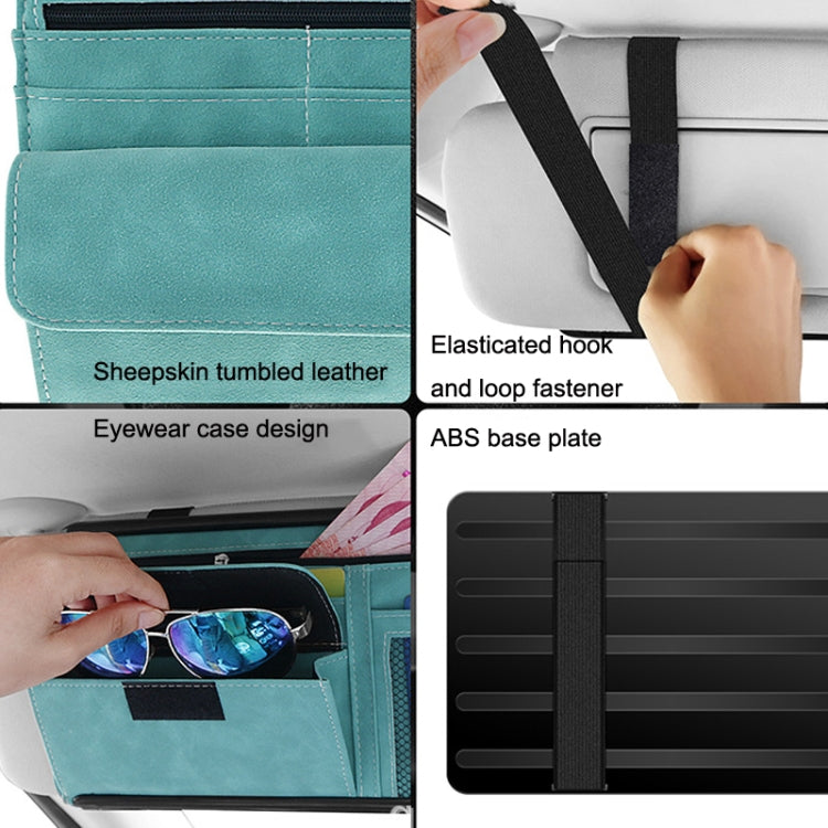 Fur-Lined Car Visor Storage Case - Stylish Glasses and Accessories Organiser