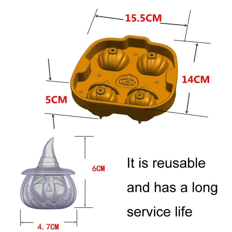 W1532 Pumpkin Ice Cream Silicone Ice Grid Mold Chocolate Whiskey Ice Cubes Ice Hockey