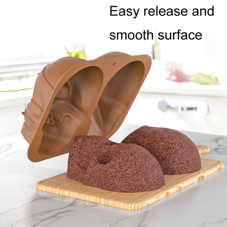FL1225DD Silicone Barbecue Bakery Mold Skull Birthday Cake Baking Mold, Style: