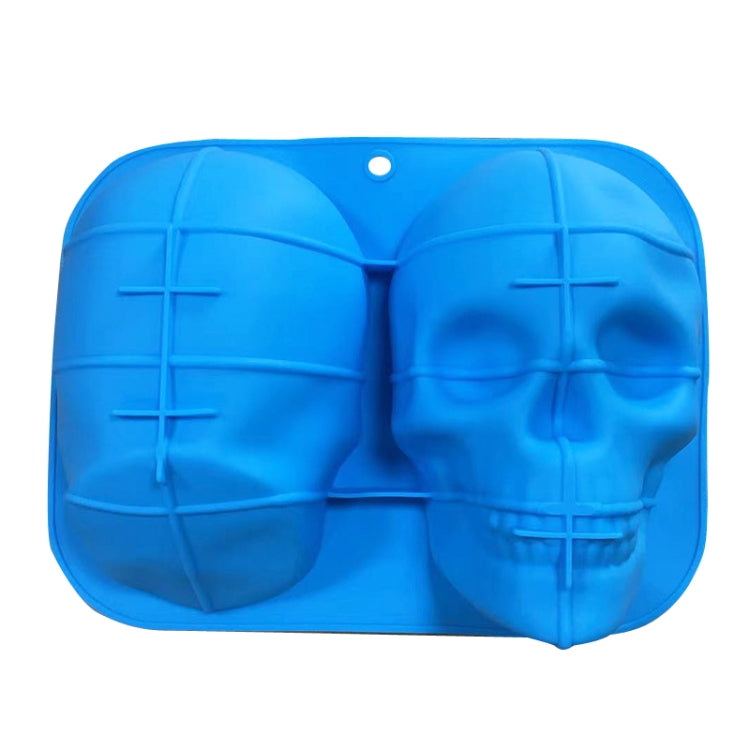 FL1225DD Silicone Barbecue Bakery Mold Skull Birthday Cake Baking Mold, Style: