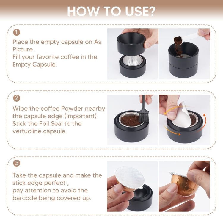ICafilas Coffee Capsule Shell For Nespresso Vertuo Plus ENV 135/Vertuo ENV 150/BNV450WHT1BUC1