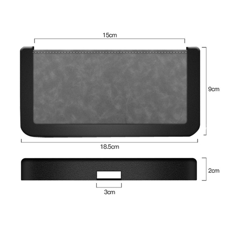 Luxury Self-Adhesive Car Storage Box with Soft Leather Finish and Cable Access