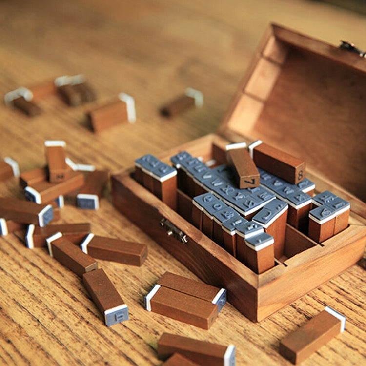 Wooden Numbers + English Letters Seal
