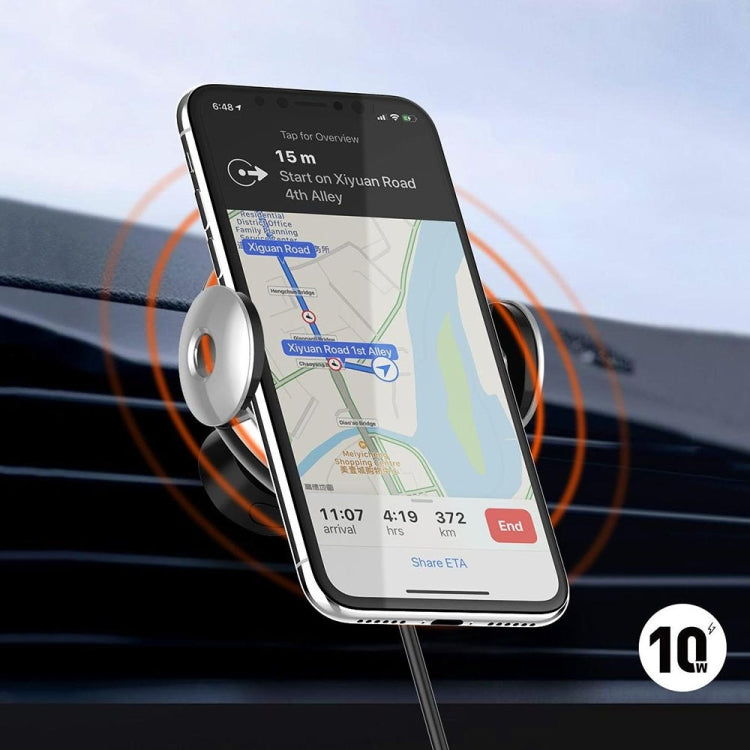15W Infrared Sensor Wireless Car Charger with Adjustable Navigation Bracket