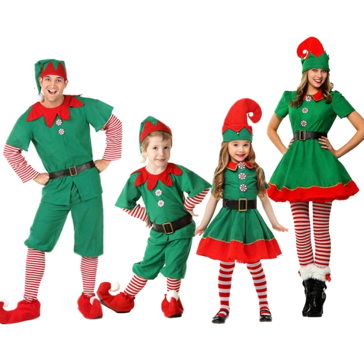 Christmas Green Elf Cosplay Costume Chris Santa Claus Costume Set