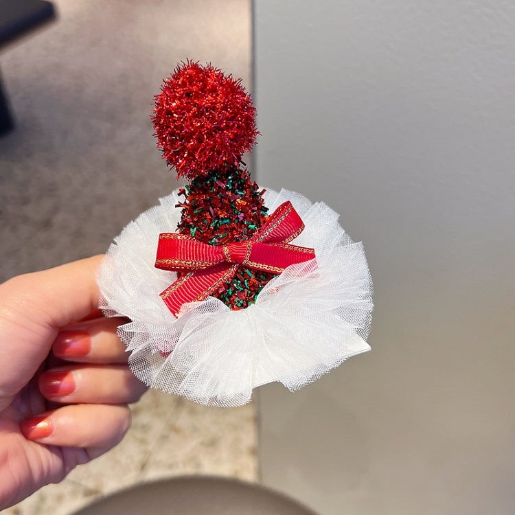 Christmas Gold Velvet Headdress Duckbill Clip
