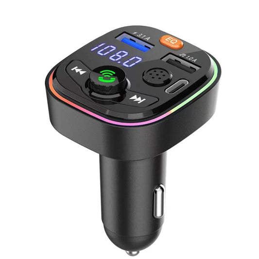 Car Bluetooth FM Transmitter PD Fast Charging Ambient Light, Q6, Q8