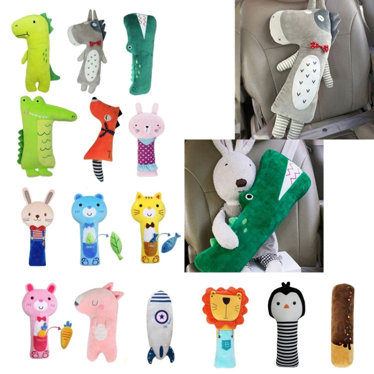 Adorable 50cm Plush Cartoon Car Seat Belt Comforter for Kids