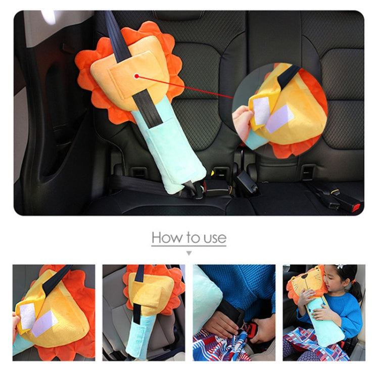 Adorable 50cm Plush Cartoon Car Seat Belt Comforter for Kids