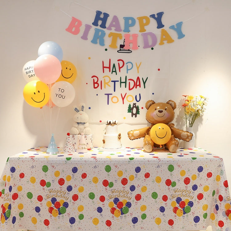 2pcs Birthday Party Disposable Tablecloth Decorations Photo Props 137 x 274cm