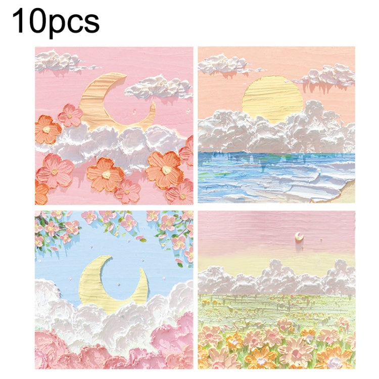 H034 10pcs Tear-off Memo Pad Message Memo Handbook Decorative Stickers
