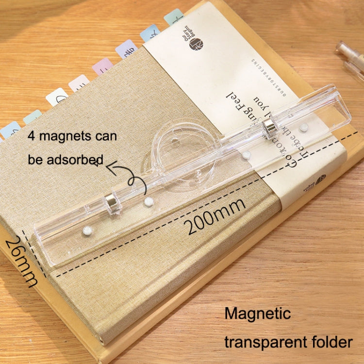 MOYL Y893-01 Student Large Capacity Transparent Magnetic Document Test Paper Data Storage Folder