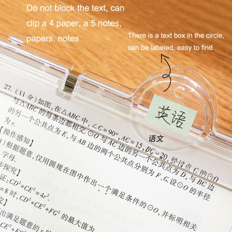 MOYL Y893-01 Student Large Capacity Transparent Magnetic Document Test Paper Data Storage Folder