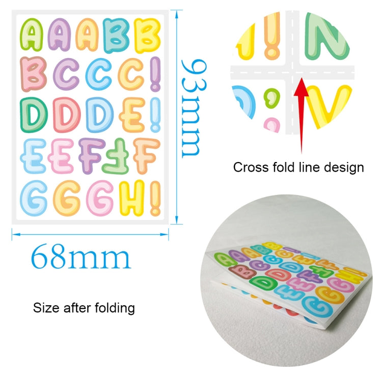 20 PCS ZPKTZM Children Cartoon Colorful Letters Stickers DIY Lunch Box Mark Waterproof Sticker