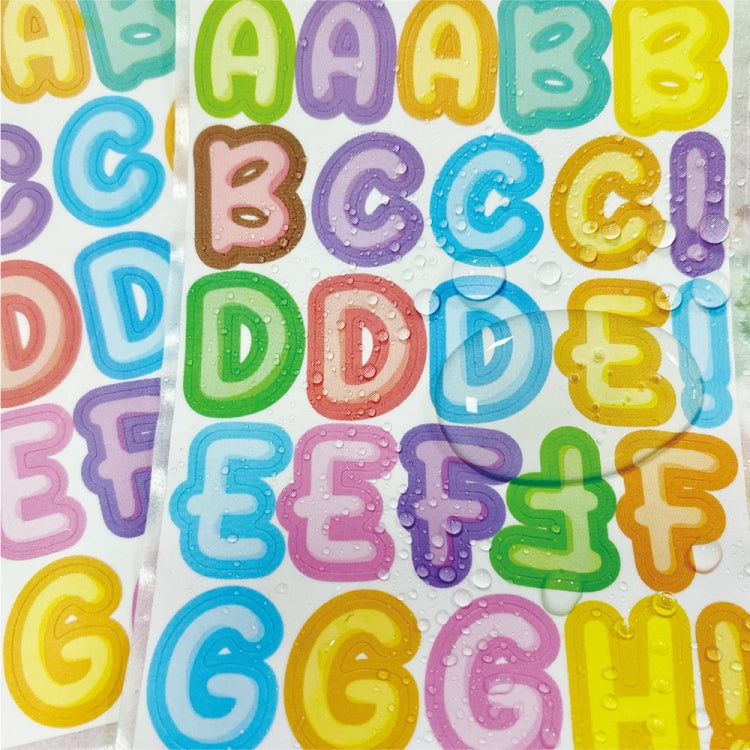 20 PCS ZPKTZM Children Cartoon Colorful Letters Stickers DIY Lunch Box Mark Waterproof Sticker
