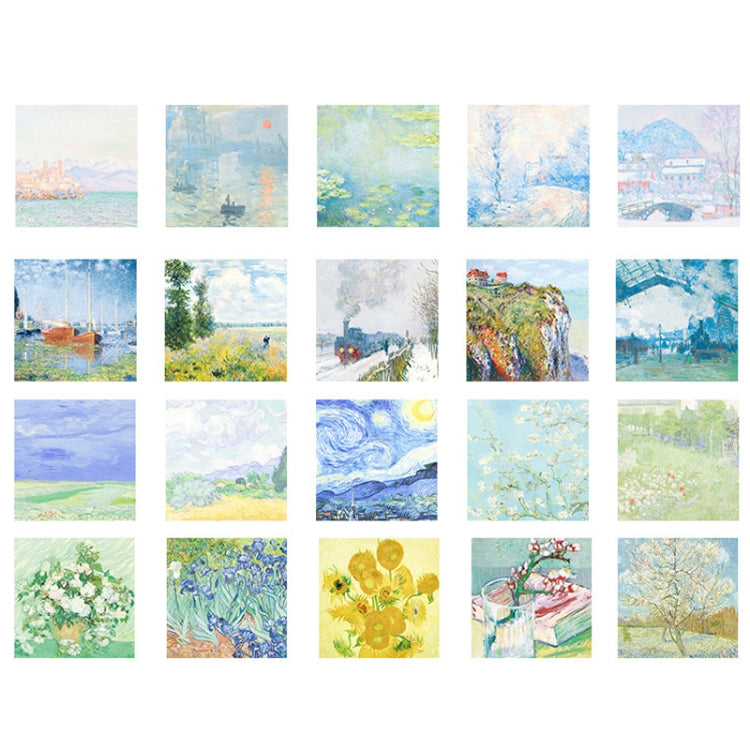 Vintage Painting Series Non-sticky Note Book Handbook Material Paper