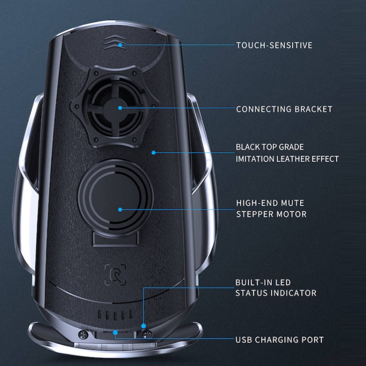 Smart Infrared Magnetic Wireless Car Charger & Phone Holder with Multi-Connector Options