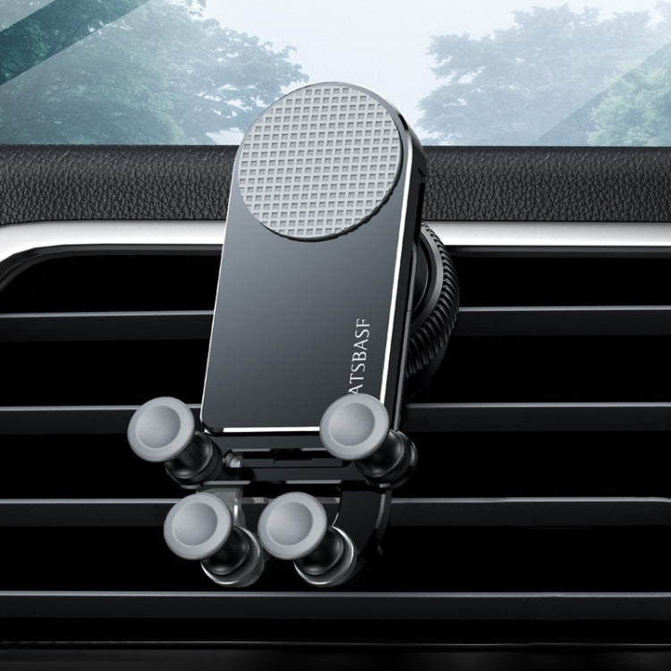 Compact Car Gravity Phone Holder for 4.7-6.9 Inch Devices – 360° Rotation & Automatic Clamping