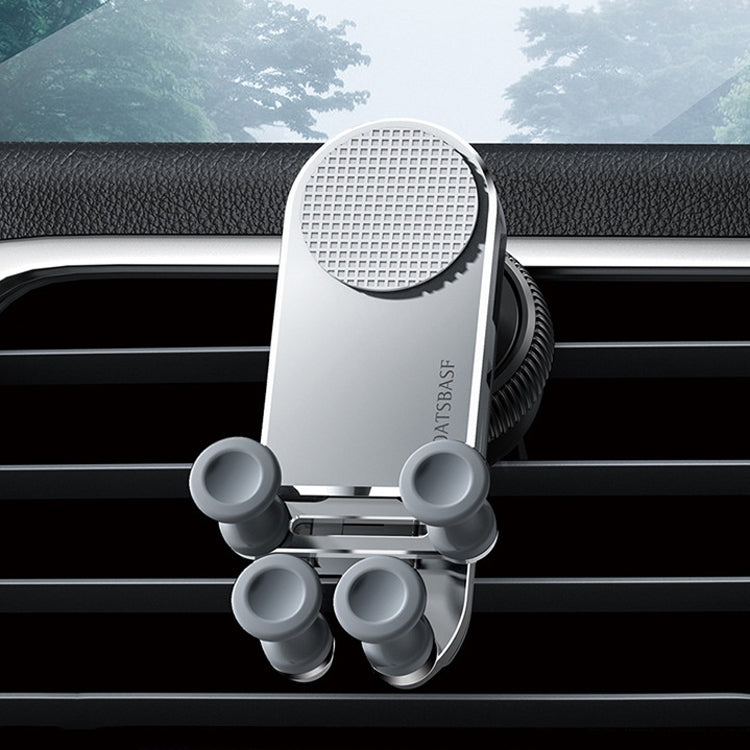 Compact Car Gravity Phone Holder for 4.7-6.9 Inch Devices – 360° Rotation & Automatic Clamping