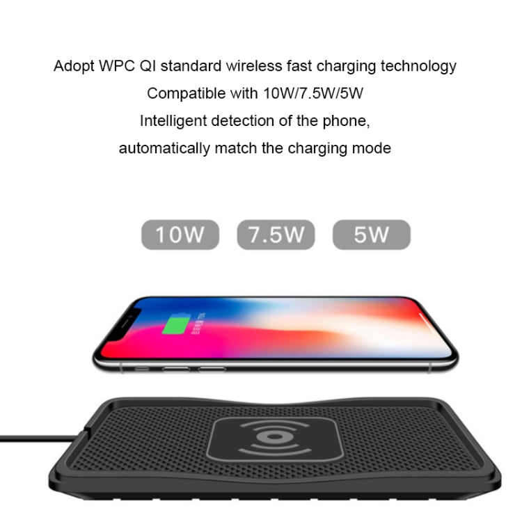C3 15W Qi Wireless Car Charger Pad with Anti-Slip Base